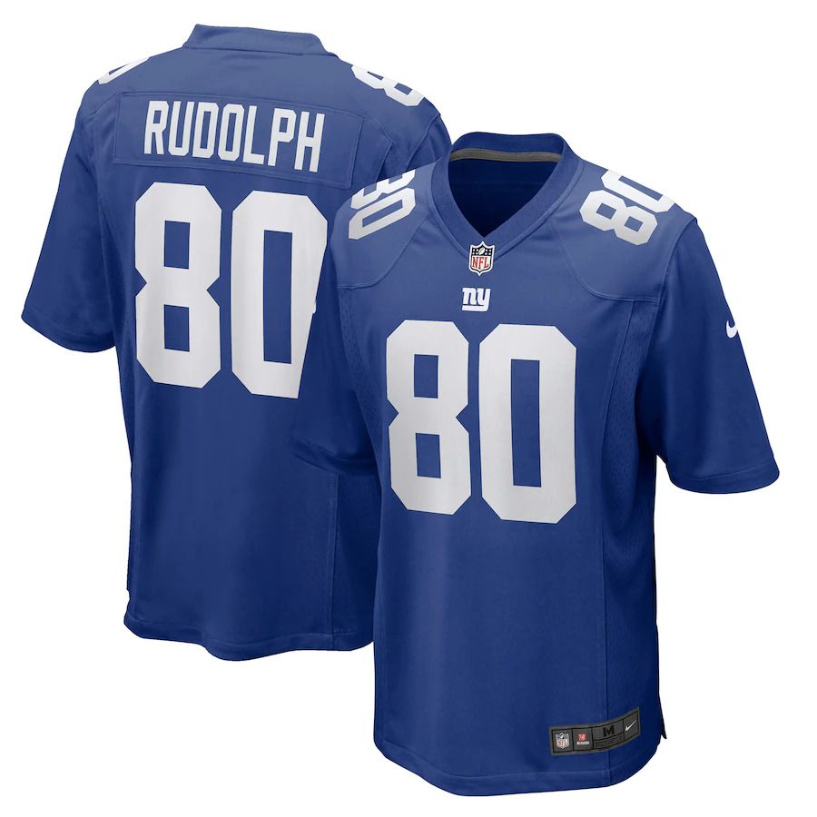 Men New York Giants 80 Kyle Rudolph Nike Royal Game Player NFL Jersey